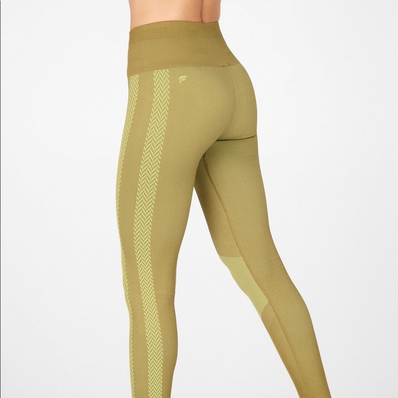Fabletics Pants - Fabletics High-Waisted Seamless Check Legging - Thyme Green